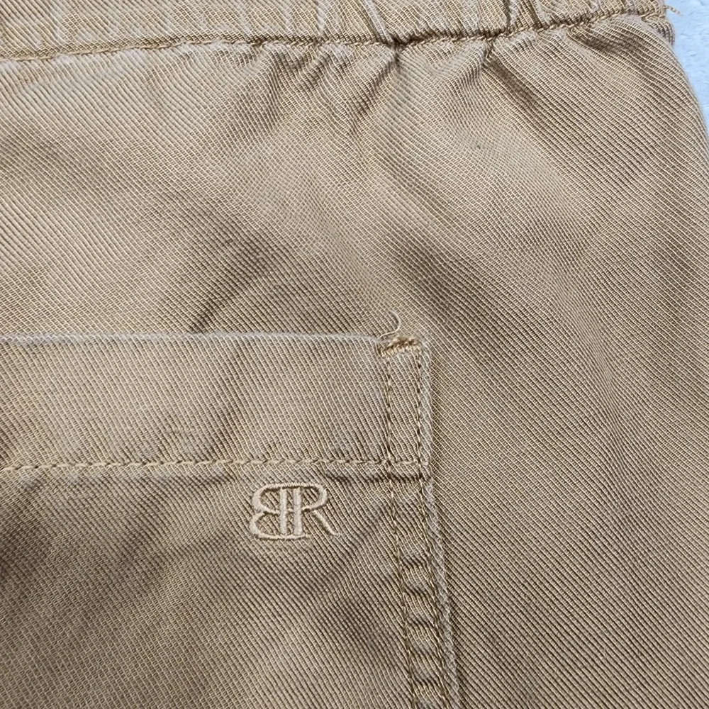 Banana Republic Pants Womens XXL Beige Linen Blend Twill Crop Pull On Pockets